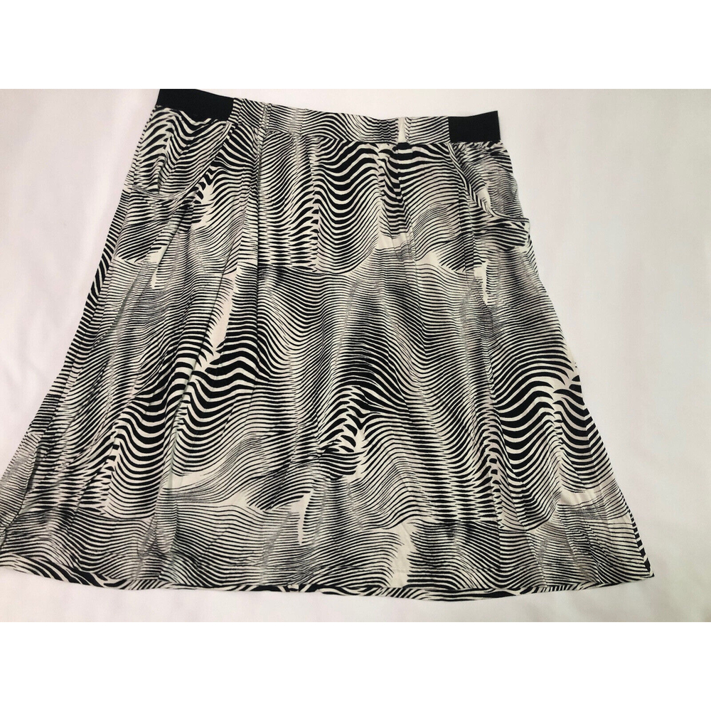 GABRIELLA MOLINARI Women’s Zebra Design Skirt Elastic Waist  Front Pockets XL.